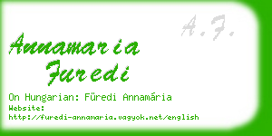 annamaria furedi business card