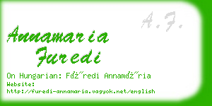 annamaria furedi business card